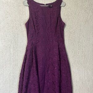 Maison Tara Purple Size 12 Dress. Lace. Wedding Guest Party Summer